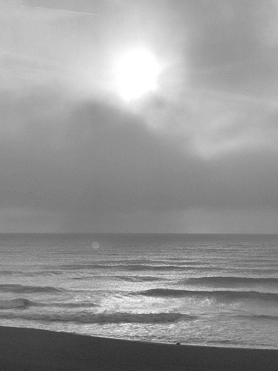 The beaches in Point Reyes in black and white tonight.