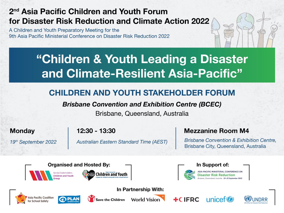 vhalhen123's tweet image. Happening now at M4 at BECC 

We have powerful young girls presenting the Children and Youth Call for Action for the #APMCDRR2022 

“We are your your partners for DRR and not a vulnerable group, do involve us!” Lovelyn, from Philippines @UNMGCY  @UNDRR_AsiaPac @UNDRR @tamobhid