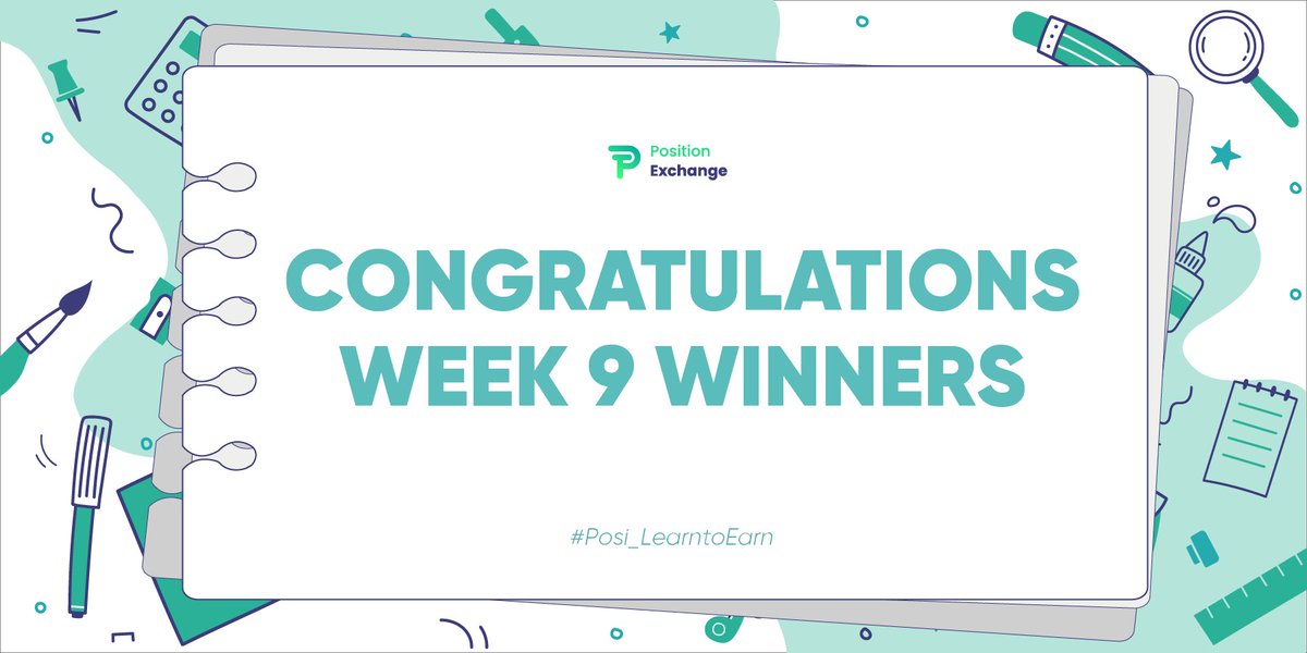 PositionEx's tweet image. #POSI_LearntoEarn: The winners of the week 9 😍

Congratulations to the Winners of the POSI Learn to Earn Week 9 Quiz.🥳

It was an amazing week with you all. Enjoy your prize and don’t forget to prepare for the next Quiz.

Check your prize:  docs.google.com/spreadsheets/d…