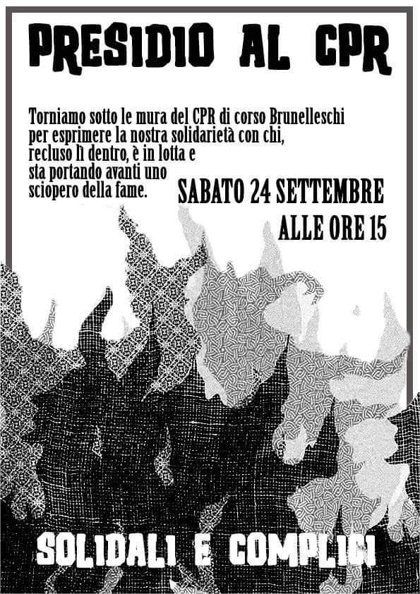 mimmoef's tweet photo. PRESIDIO AL CPR
#Torino
#SABATO24SETTEMBRE 2022
ALLE ORE 15
SOLIDALI E COMPLICI
#NOCPR
#CPRLAGER
FREEDOM HURRIYA LIBERTÀ!
https://t.co/JlQDw8JL49 https://t.co/g1SJMZZ66p