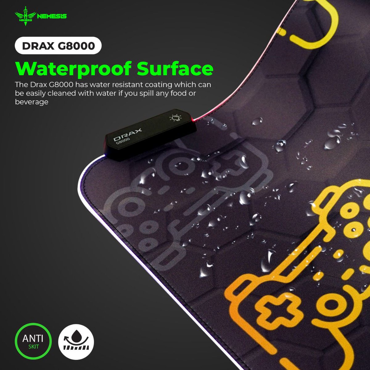 GSShopID's tweet photo. Mousepad DRAX G8000 berukuran XXL memudahkan tangan bergerak lebih bebas yg terbuat dari bahan kain anti gesek berkualitas tinggi dan memiliki Multiple RGB Lighting ada 7 mode RGB serta Waterproof.

Chat &amp; Buy https://t.co/bzGkldq1VK https://t.co/iDZZDb1eHv