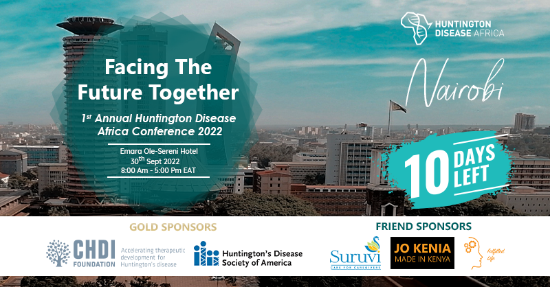 hdafricaorg's tweet photo. 10 Days left until the 1st annual Huntington Disease Africa Conference 2022. We are looking forward to meeting so many of you.
Register for Conference here: https://t.co/eq8llLdSBf
Submit Abstract here: https://t.co/hy6kH1HT9H
#huntingtonsdiseaseinafrica
#knowhd
#rarebuthere https://t.co/LXfelEmBeq