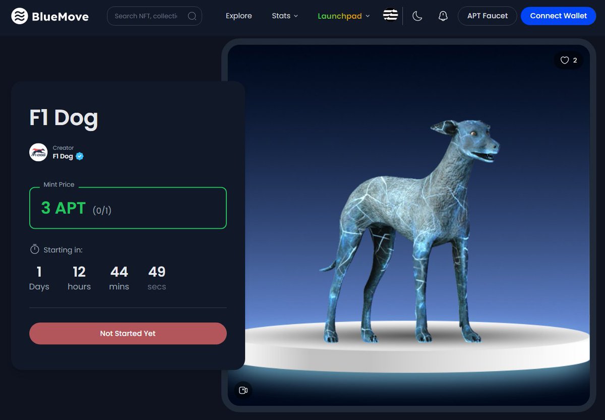 Hello #Aptos Fam, We are coming with our next minting campaign on <a href="/BlueMoveNFT/">BlueMove</a>.

✔️1000 NFT available
✔️3 APT for 1 minting
⏳36 hours left

Prepare APT in your wallet and wait for that
#AptosNFTs #NFT #GameFi‌
