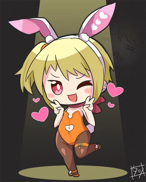 今回のイベントアイテムでプラスちゃんが大変な事になってしまったので、お詫びのバニープラスちゃんです。#毎日こつこつ #俺タワー #俺タワーイラスト 