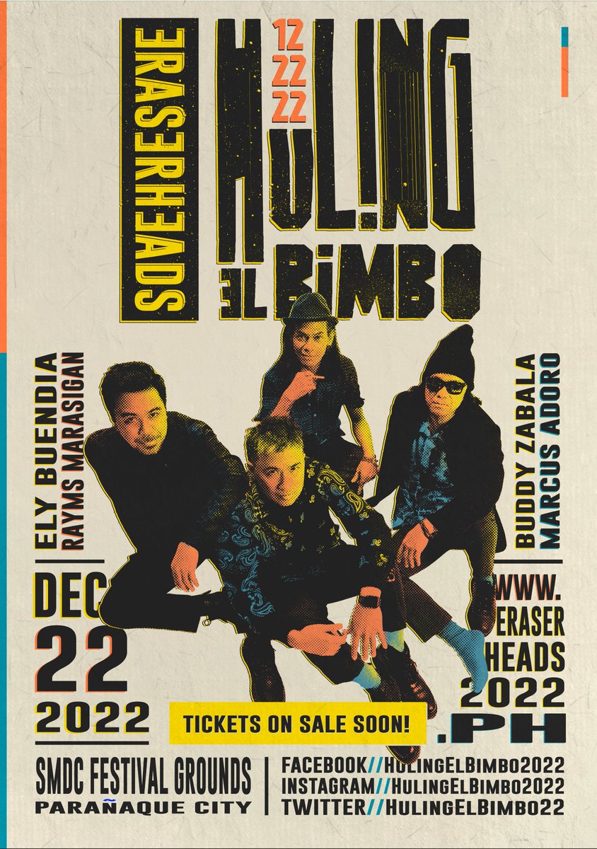 HEBConcert's tweet photo. Let me hear you sing it.

Huling El Bimbo Concert 
12.22.2022

#HulingElBimbo2022 #Eraserheads2022 https://t.co/KgT9eMJgC5