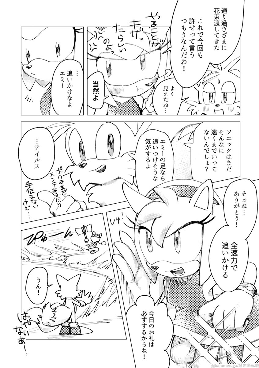 ソニエミ漫画(2/2) #SonAmy 