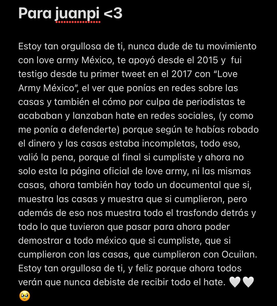 helen_orantes's tweet photo. Un poco de todo lo que me hiciste sentir con el documental, no puedo sentirme mas orgullosa de apoyarte. @JuanpaZurita #1314ElRetoDeAyudar #1314ElDocumental https://t.co/rLJAmuzmDL