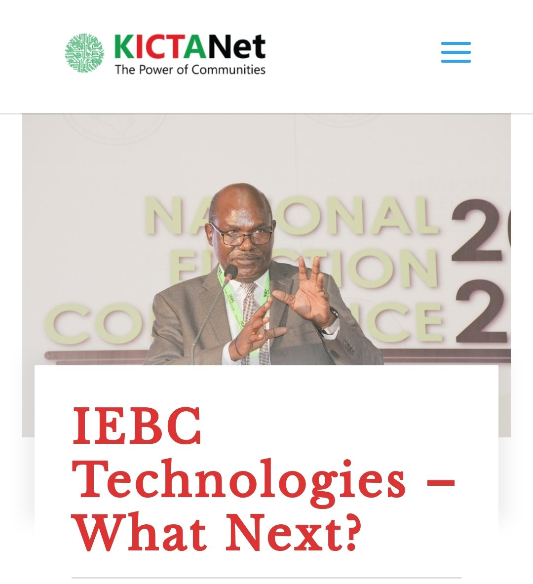 KICTANet's tweet photo. After getting a clean bill of health from the Supreme court regarding their technology infrastructure, @IEBCKenya must be enjoying their rare badge of approval – What Next? @JWalu takes a look at some of the challenges &amp; how they could be addressed.
https://t.co/kJwziJjsN2 https://t.co/6wyOxIfLqR
