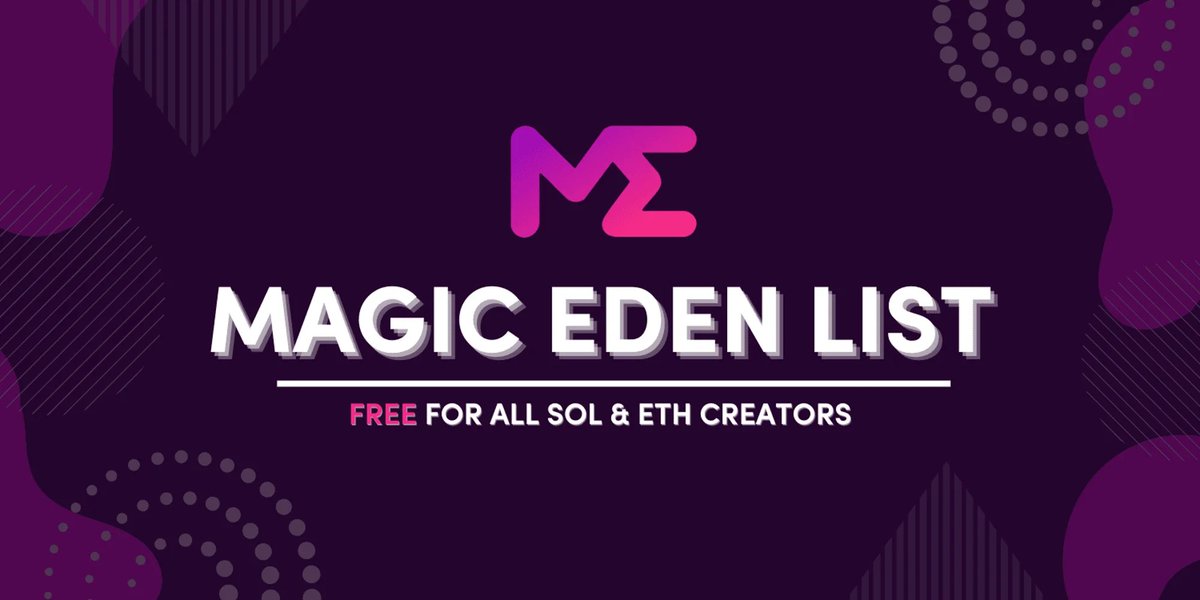 Magic Eden List by @MagicEden simplifies presale whitelist address collection for creators across SOL & ETH Best part, it's FREE to use! #NFTs