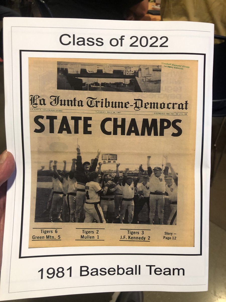 LJMaximo's tweet photo. Great weekend of celebration- La Junta High School honored the 2022 Hall Of Fame Class - the 1981 3A State Champions- They Upset -Green MTN, MULLEN & Kennedy - To Take The BIG School Championship! #SullyBall #COPreps -Baseball in the Valley is different. https://t.co/7rIP54AN4F