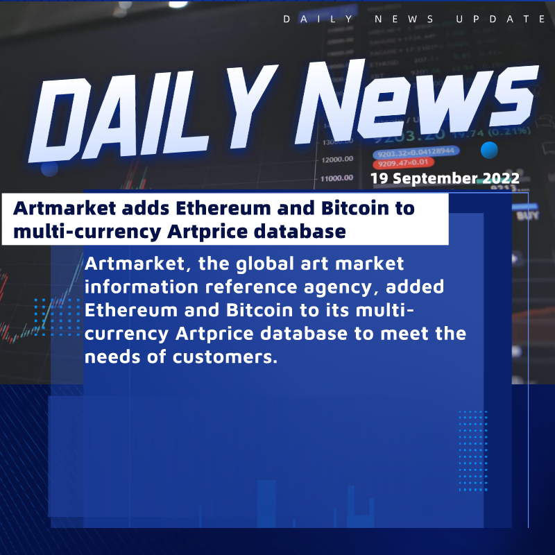 DeFiTrend_'s tweet photo. #Artmarket adds #Ethereum and #Bitcoin to multi-currency Artprice database ✅✅✅

Follow @DeFiTrend_ for more updates!📣

#cryptocurrency #crypto #cryptking #trader #bitcoin #bitcoinlife https://t.co/XoJN0ZfIYp
