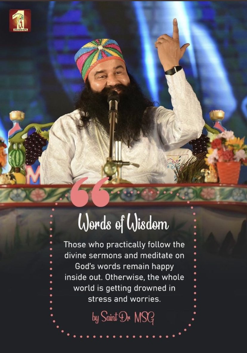 kaursatveer777's tweet image. Meditation is only way to remove depression &amp;amp; negativity, so to live a happy life,we should devote  time to meditation. Millions of devotees of Saint Gurmeet Ram Rahim Ji have adopted positivity by incorporating method of meditation into their daily routine.
#KeyToFightDepression