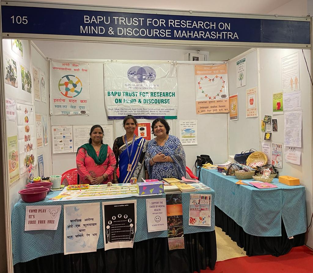 baputrust's tweet image. Happy weekend in Yellow Ribbon Fair at Ishanya Mall. Bapu Trust going full steam ahead, after 2 years of recess. Games, awareness activities, sharing information on wellbeing at its best🌸💥🌈