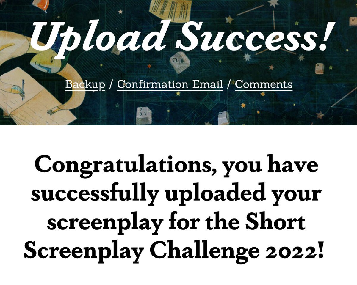 writerly203's tweet image. That&apos;s a wrap on round 2 of the #nycmidnight #shortscreenplaychallenge2022! I submitted my 5-page script written in 48 hours just under the wire despite telling myself I was going to turn it in way earlier this round. Maybe next time! How did everyone do?
