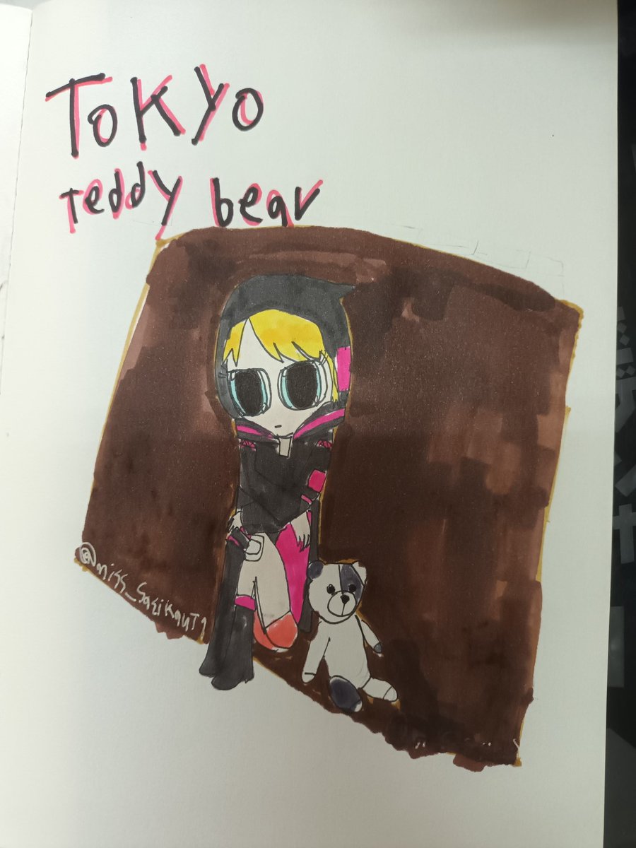 miss_sasikant1's tweet photo. Tokyo teddy bear 🐻
Song:https://t.co/kO48eMja1L
#VOCALOID
#vocaloidfanart
#ボーカロイド
#鏡音リン
#kagaminerin
#Sketchbook
#Sketch
#markers
#Touchfive
#Copic
#ilustration
#CuteArt
#MyArt
#ArtistOnTwitter https://t.co/g5dcDlqhG8