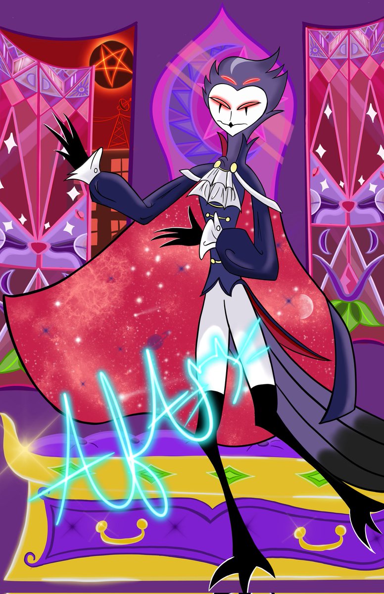 asteroid_feline's tweet photo. Owl in a cage whose sweetness has grown foul. #HelluvaBoss #stolas #pentagramcity #vivziepop #backgrounds #stainedglass #supportartists #sadbirb #HelluvaBossStolas #HelluvaBossFanart #hell #episode8 #twitchstream #watchtheprocess #stainedglasspractice #purplepalette #spacecape # https://t.co/1QJd1hlVoR