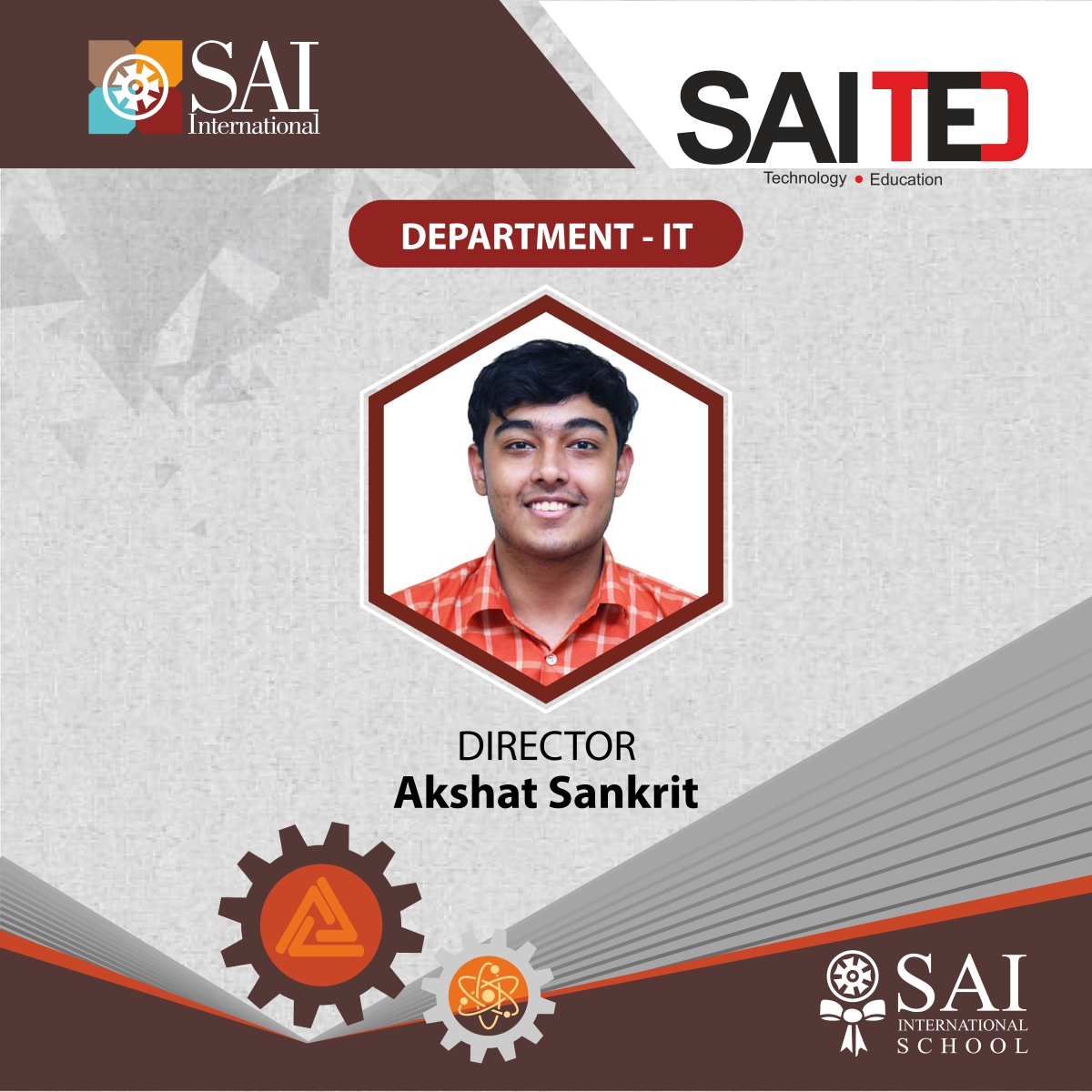 SAI_Edu_In's tweet photo. Let's welcome the techies from the Information Technology department of SAITED 2022.
#SAITED
#SAITED2022
#ScienceandTechnology
#Innovation
#SAITED https://t.co/AzgHpdlcCB