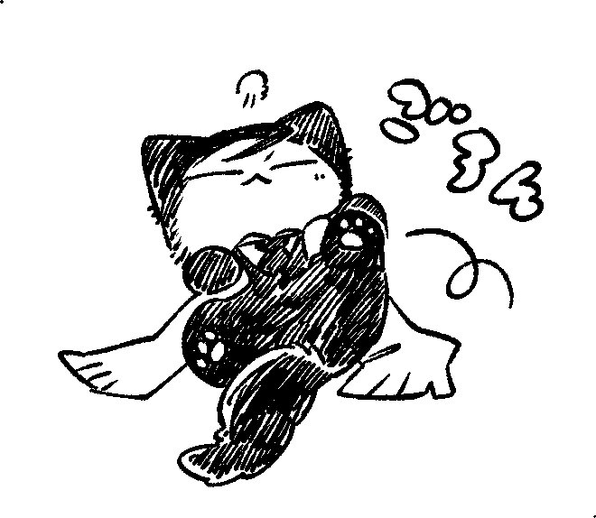 肉球をもませてくれるねこち先生&それを許さないねこなか君のコネコチャンしんたけ(捏造みが強い) 