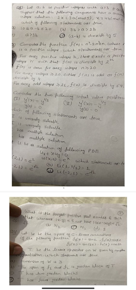 SImShashank's tweet photo. How is it possible to copy/paste 20-30 questions of CSIR NET Maths exam with exact words &amp; in fact similar order of options of each questions?
Who has such a wonderful memory?
Is it insufficient claim for leakage of CSIR Maths question paper?
@DG_NTA @HRDG_CSIR @dpradhanbjp https://t.co/nTD3Yy5w8h
