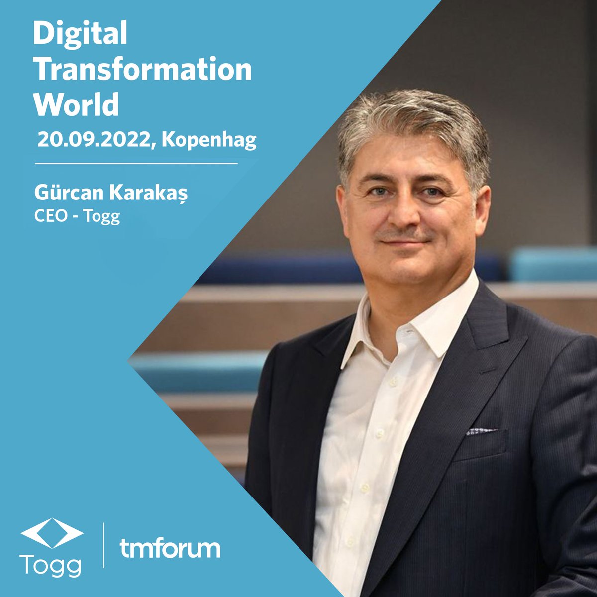 Togg2022's tweet photo. 📌 20 Eylül
📍#DigitalTransformationWorld, Kopenhag, Danimarka
@tmforumorg
#BornDigital
#BornSustainable
#USECASEMobility®️
#YeniLigeYolculuk
#Togg https://t.co/UrHQXE0Bsf