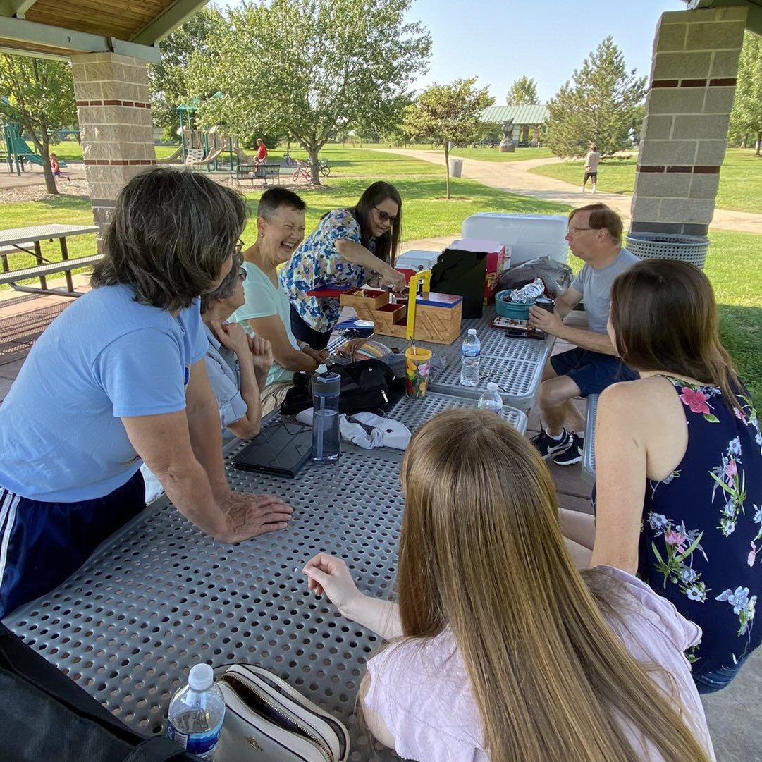 The weather was perfect Saturday morning for the Gateway Arch East Music Teachers’ picnic! We had a great time sharing our favorite studio resources and visiting over some delicious food!