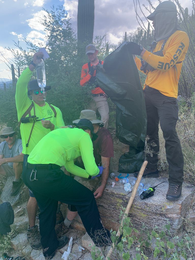 The second of two rescues today. This is from Pima Canyon. A hiker with a heat injury was assisted off trail by <a href="/SARA_AZRescue/">Southern Arizona Rescue Association</a> and <a href="/RuralMetroCAZ/">Rural Metro Fire</a>