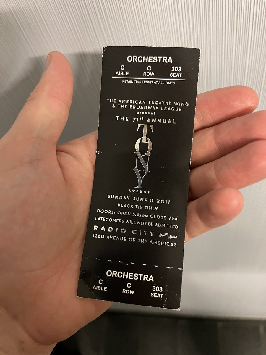 DoctorHarding's tweet photo. @ProductionsSMNY Hello! My daughter and myself were at Dear Evan Hansen’s final performance today and I found this on the ground. I did the math and I am guessing this may belong to you or someone you know. https://t.co/rDfxb6zk7K