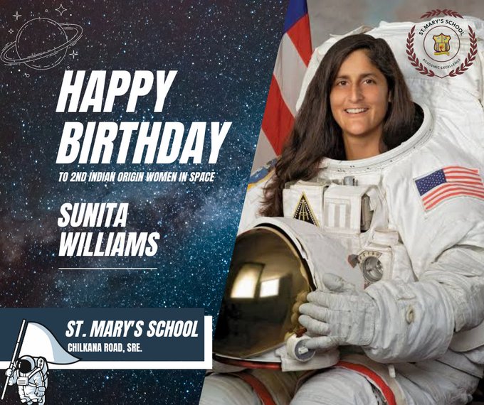 Happy birthday to 2nd Indian origin , Sunita Williams. You are an inspiration to many young minds. 