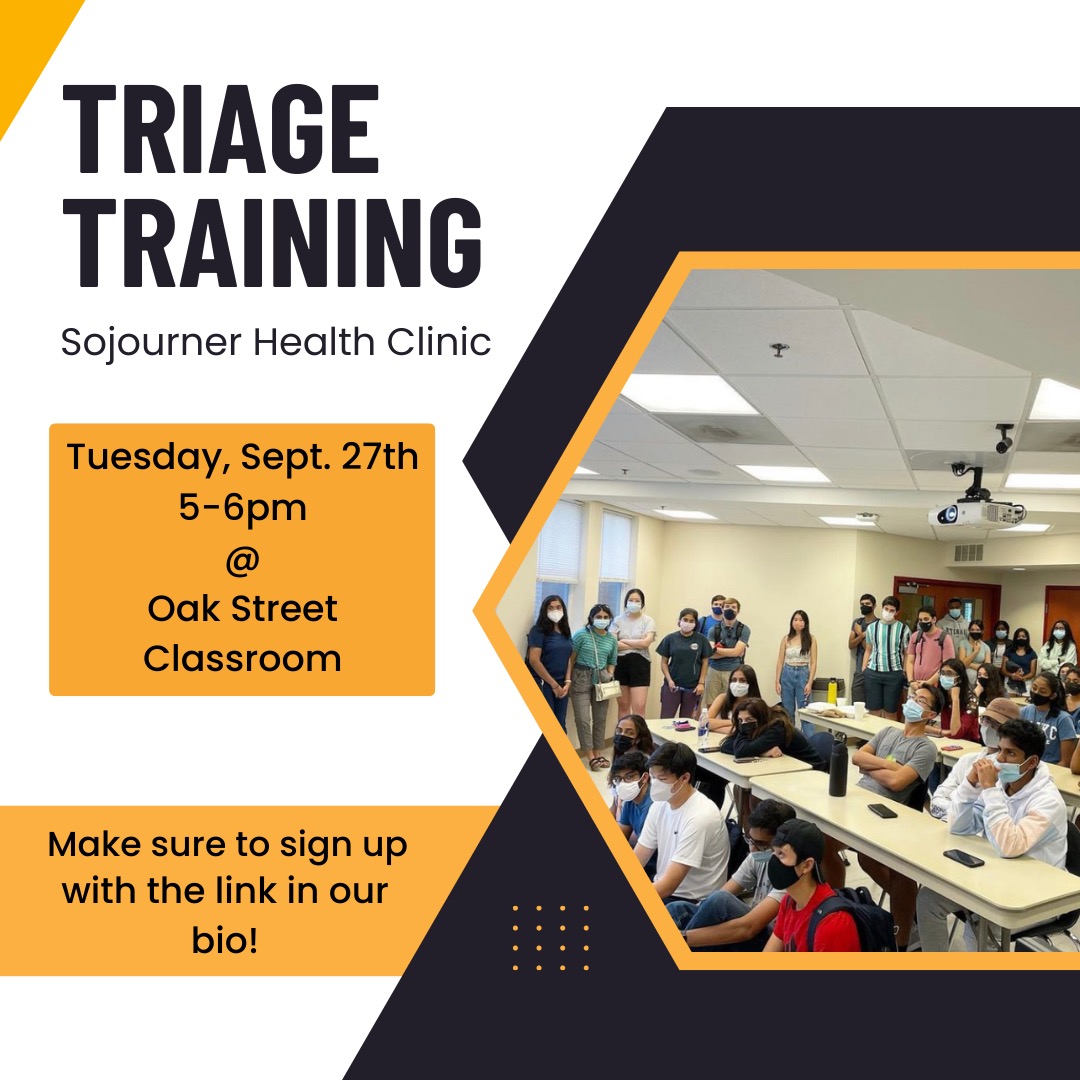 SojournerUMKC's tweet photo. Come learn how to triage so you can start volunteering at Sojourner Health Clinic! Sign-up with the link:
https://t.co/XXtGkp4rVX https://t.co/mK9qc7WWyU