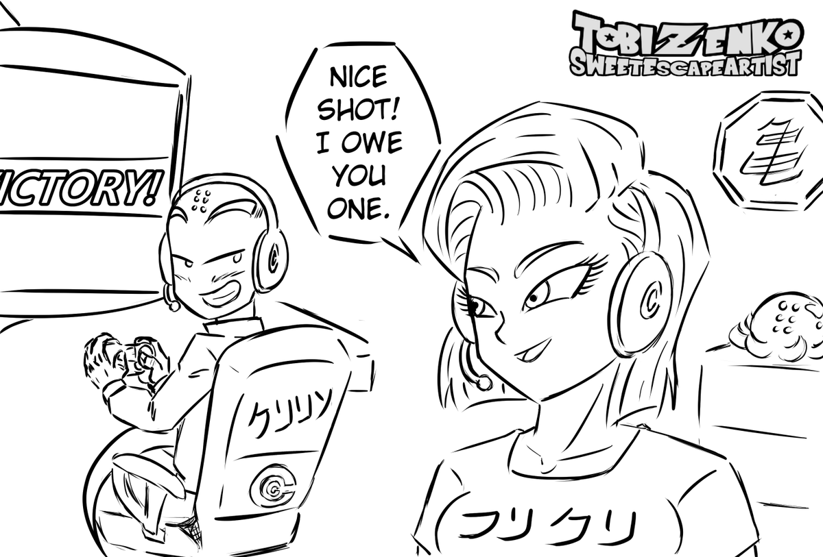 TobiZenko's tweet photo. Week 2: "Gamers"
#ChestnutFest2K22 #Krillin #Android18 #K18 #DB #DBZ #DBS 

(Was gonna make a K18 Twitch stream with comments and have 17 as the mod, but didn't have the time.) https://t.co/z86FDhPrBc