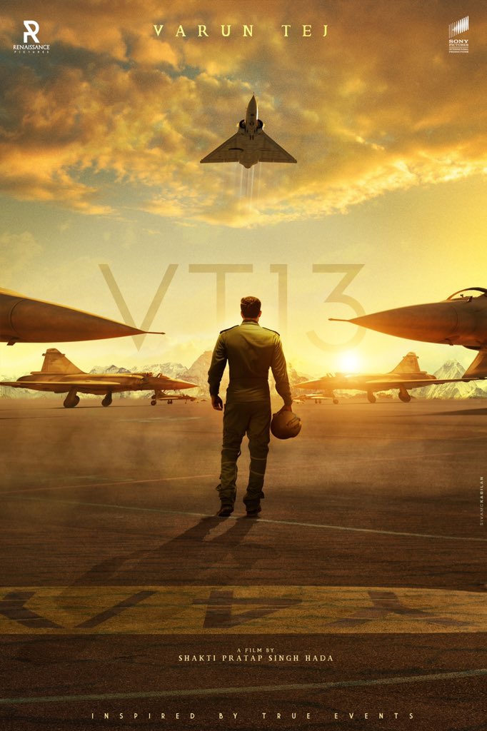 IAmVarunTej's tweet photo. Bravery that knows no bounds, celebrating the valour of 
Indian Air Force. 
Get ready to witness the battle in the skies on the big screen,
taking off soon! 🇮🇳

#VT13 https://t.co/QvSJL62DRf
