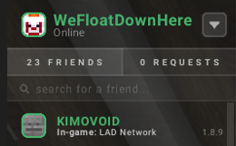 LADServer's tweet image. Lunar Client playing status ❤️