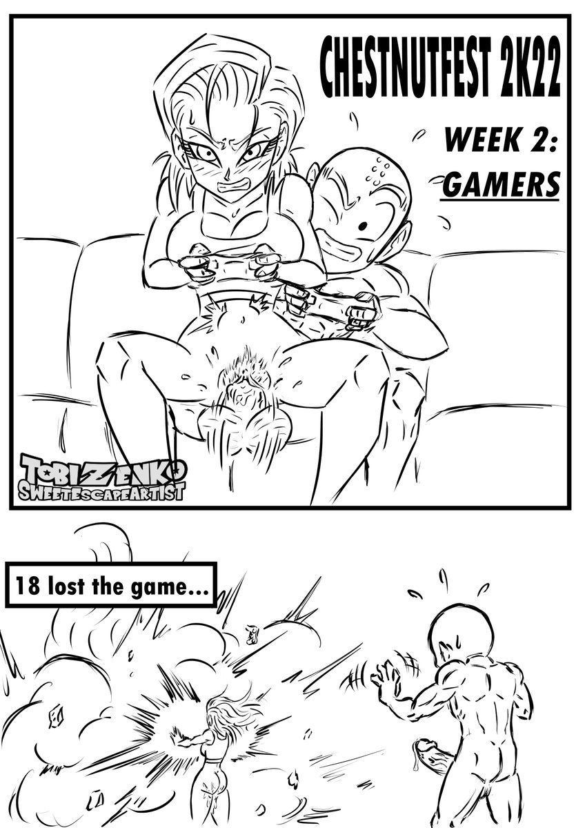 TobiZenko's tweet photo. Week 2: "Gamers"
#ChestnutFest2K22 #Krillin #Android18 #K18 #DB #DBZ #DBS #NSFW https://t.co/nrrPqKRuEP
