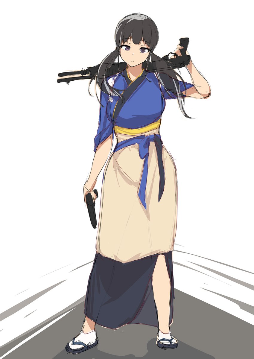 相棒ラフ。ちょっと不機嫌 #wip 