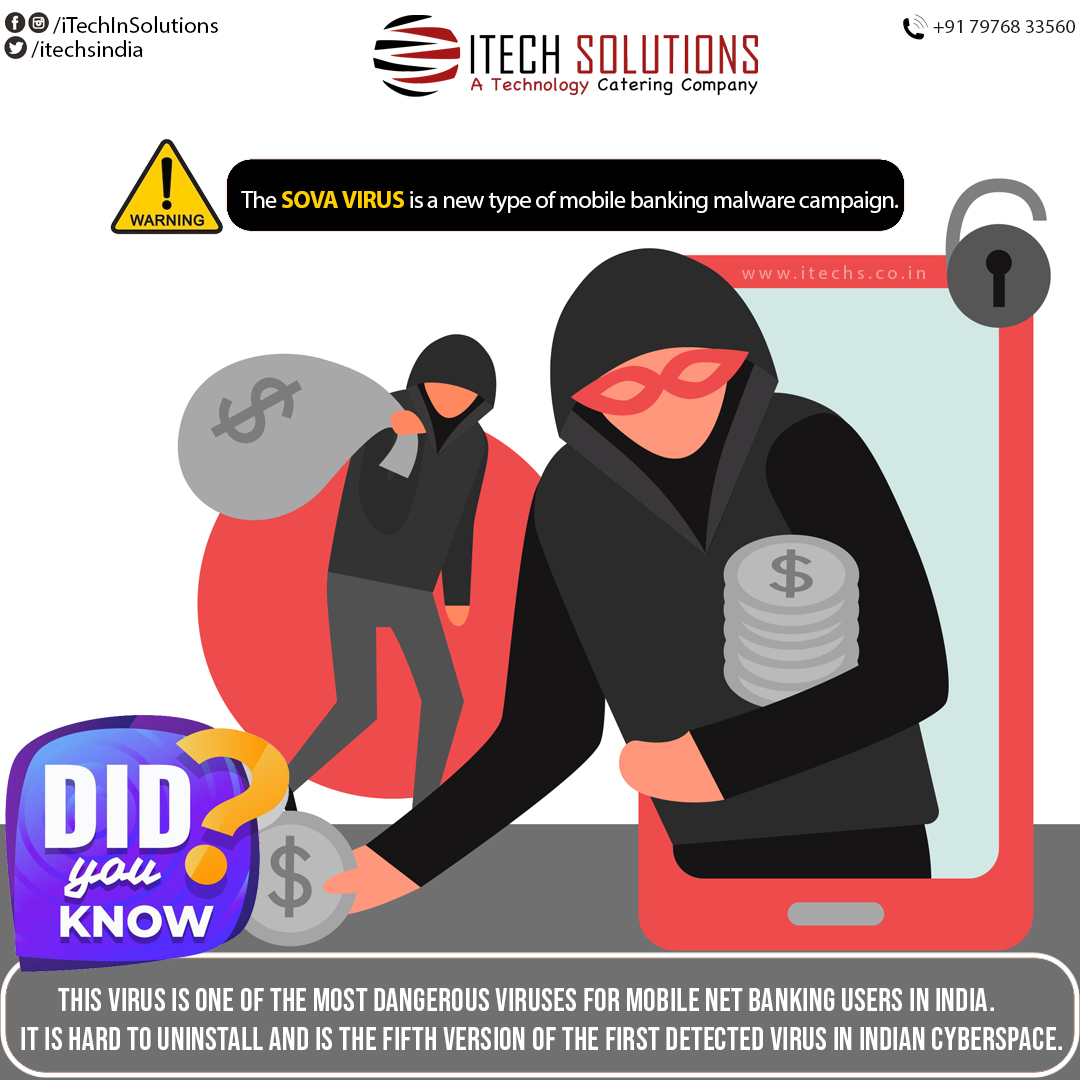 itechsindia's tweet photo. Beware of The SOVA VIRUS !!  
#sovavirus 
https://t.co/L4JbGSsAxx
Mob: +91-7976833560
mail: hr@itechs.co.in
#computervirus #thoughts #wordpress #ecommerceapp #webdevelopment #itechsolutions #india #appdevelopment #mobileappdeveloper #softwaredevelopmentbikaner #androiddevelopment https://t.co/i1k8VCEQO8