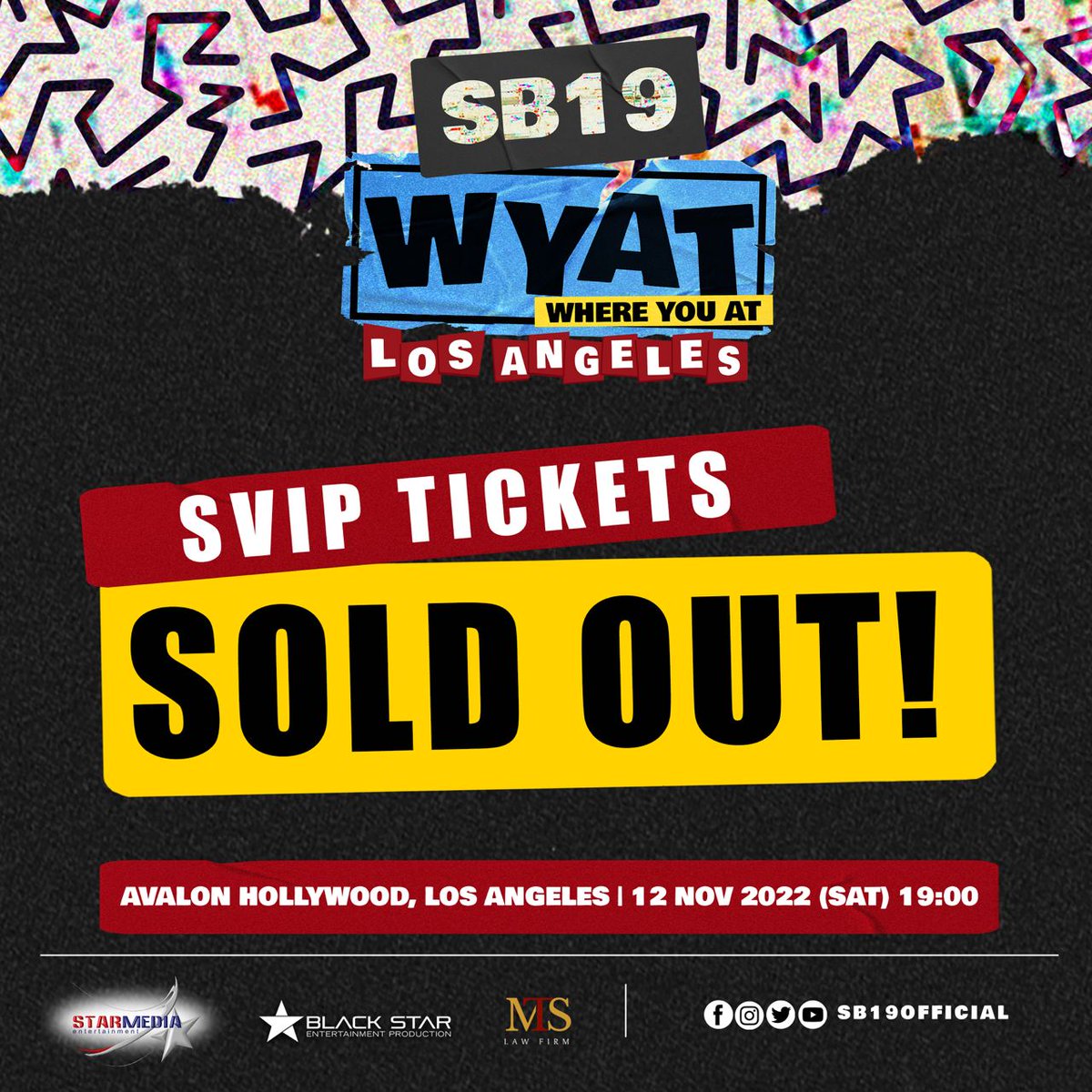 starmediaentPH's tweet photo. [#WYATTourLA] L.A!!! SVIP Tickets SOLD OUT in just a few minutes! This is WILD!!! 😱💙

Limited VIPs and GA tickets are still available at 
🔗 https://t.co/DcQikZ1GyO! 

Don't wait till they're ALL gone! Get your tickets now!!! 🎟

#WYAT #WhereYouAtSB19 #SB19  @SB19Official https://t.co/DuKS1AnjTp