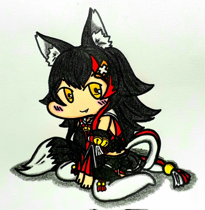 めちゃくちゃ久しぶりにミオしゃを描きました。 #みおーん絵 