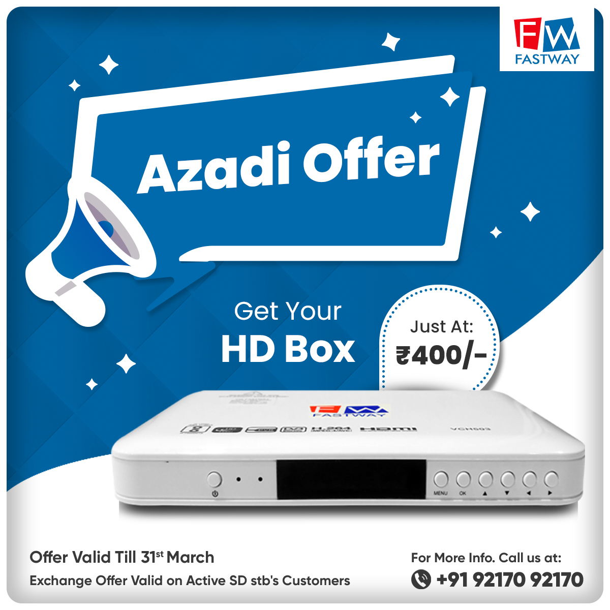 FastwayCableTV's tweet image. #fastway #azadioffer #HDbox #customers #customerservice #fastwaybox #fastwaycabletv