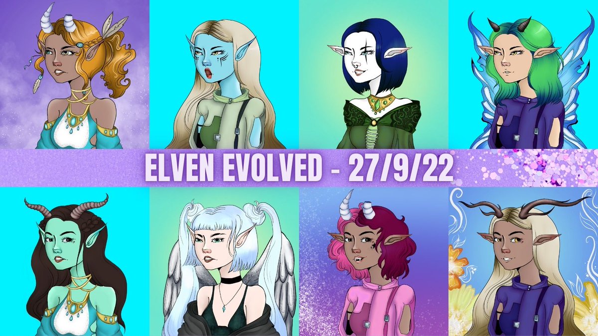 ELVEN_NFT's tweet photo. Final test generations are being completed for #ELVENevolved and they are looking INCREDIBLE 💜

All 6000 ELVEN will evolve on Sep 27th - the 1yr anniversary of the project + @TheArtofYasmeen's 14th birthday 💜 

#NFTs #NFTart #NFTasia #NFTcommunity https://t.co/vsKj0csCIV