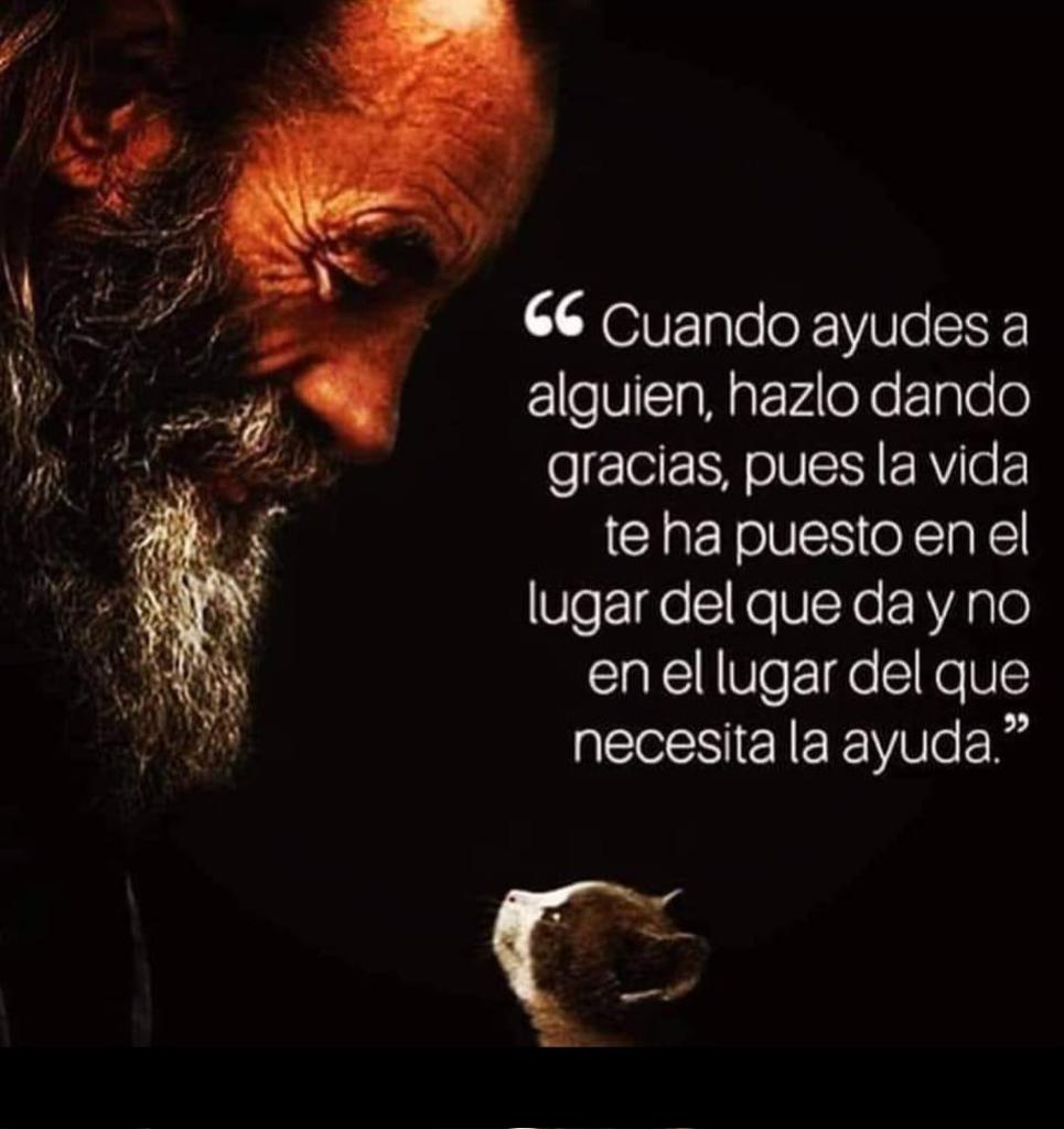 Por eso, siempre hay que estar bien para poder ayudar