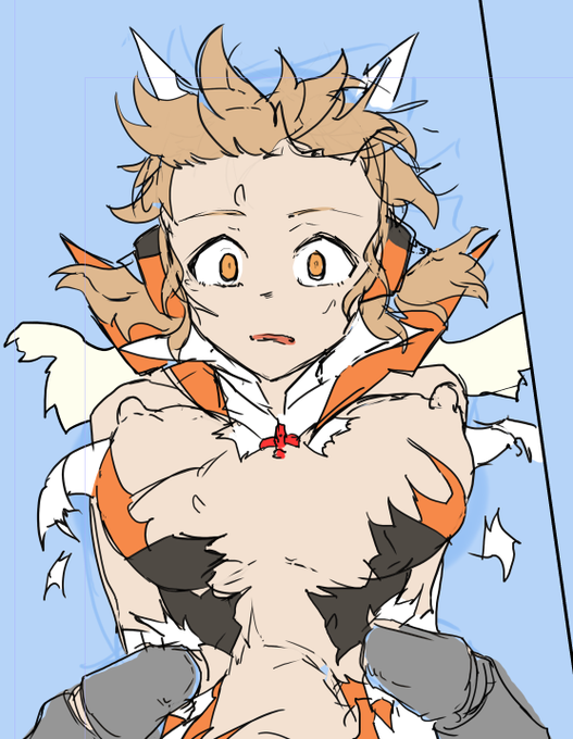 後でペン入れになった時どの線が何かなんも分からんようになりそうだったので仮色を入れる 