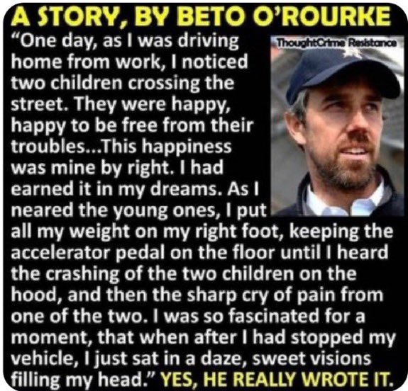 99788Bud's tweet photo. I donβt think #Beto looks trustworthy either!
#SaveTexasFromBETO
#VoteRedToSaveTexas https://t.co/Q0mXfRWh3D