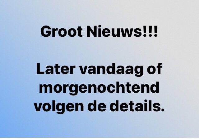 Groot nieuws!!!
Vandaag of uiterlijk morgenochtend volgen via onze Facebookpagina de verdere details. m.facebook.com/VerenigingVvast #unieksporten #BeActive
