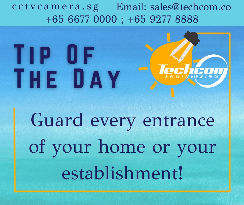 CCTV_Camera_SG's tweet image. For your CCTV needs, you may reach us at:
+65 6677 0000
+65 9277 8888
+65 6339 3688

Email: sales@techcom.co

Visit our site:
cctvcamera.sg

#cctv #cctvsg #cctvcamerainsingapore #cctvsystems  #dooraccesssingapore #digitaldooraccess #pabxtelephonesystem #alarmsystems