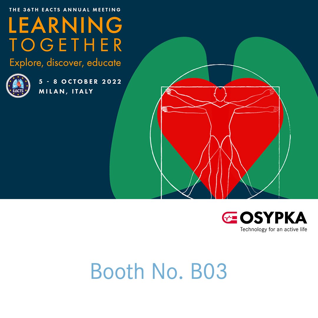 Visit us at Booth No. B03   at #EACTS in #Milan.
We would be pleased to see you.