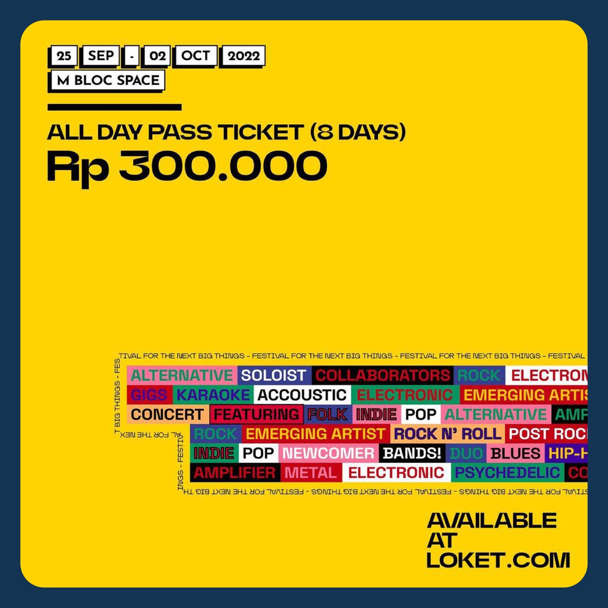 Tiketnya bisa kamu beli di Loket.com dengan klik bit.ly/mblocfestloktw