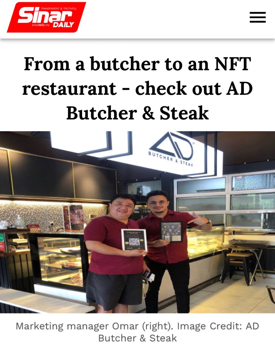 Thank you <a href="/sinardailymy/">Sinar Daily</a> for the lovely writeup. 

Our NFTs are on <a href="/pentas_io/">Pentas | NFT Marketplace</a> 
Our verification system is powered by <a href="/summerwatchorg/">SummerScan - Bringing NFT to IRL Applications</a> 
Our partners are: @RoachPunks <a href="/catverses/">Catverses PURRA</a> <a href="/richcatsnation/">RichCatsNation(🏛️,🐈)</a> @PandaPunkNFT <a href="/PelempunkNFT/">Pelempunk.bnb</a> <a href="/fancyfoxclub/">FancyFoxClub</a> <a href="/thebinarygurl/">Kiwi</a>

Article: sinardaily.my/ampArticle/179…