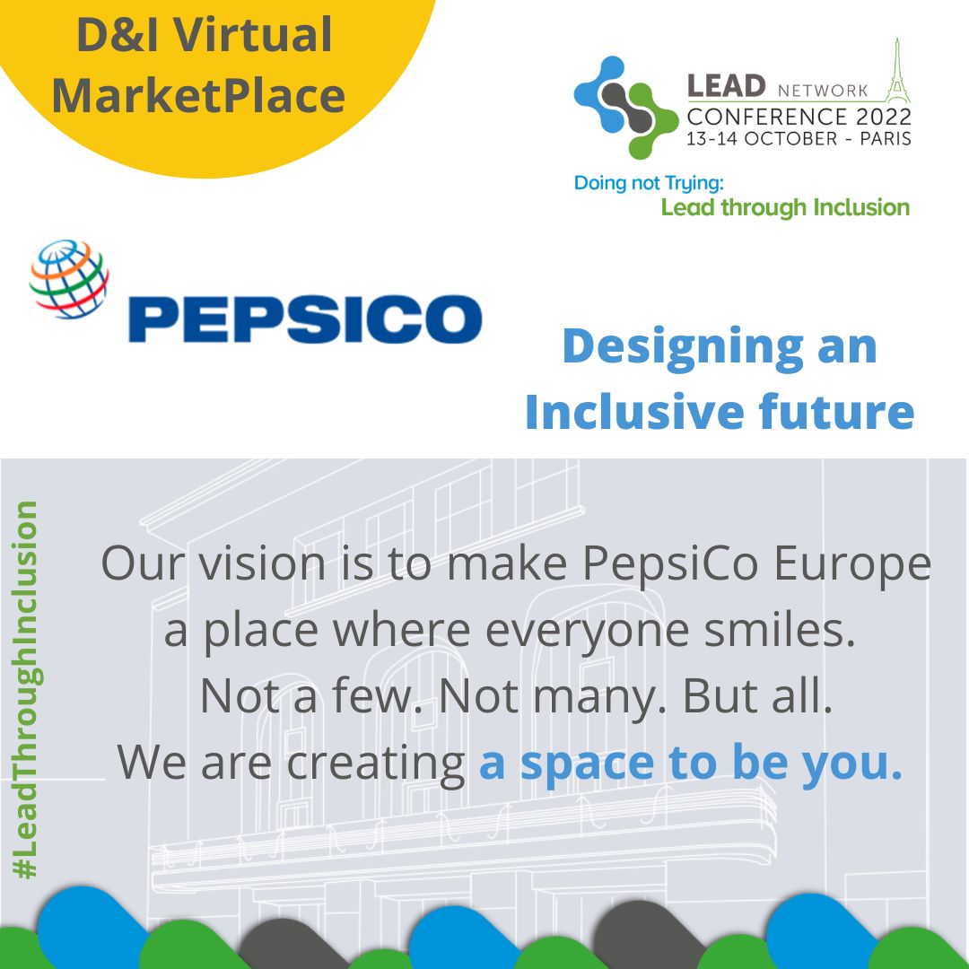Lead_eu_net's tweet photo. At the @Lead_eu_net Virtual D&amp;I MarketPlace at the Conference drop by the @PepsiCoEU booth to discover how is designing an #inclusive future.
Complimentary ticket https://t.co/725sEfihVk (members only)
On-site tickets https://t.co/725sEfihVk
#LEADNetwork22 #LeadThroughInclusion https://t.co/sLGSHbt4dN