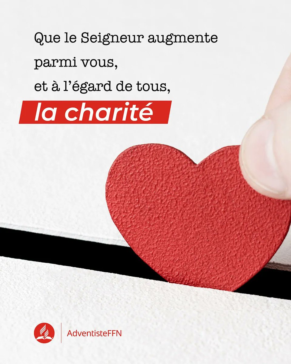Faire preuve de charité envers les autres peut sembler difficile et peu instinctif mais dans sa Parole, le Seigneur nous promet de mettre en nous le vouloir et le faire.

#adventisteffn #bible #sdachurch #versetdujour