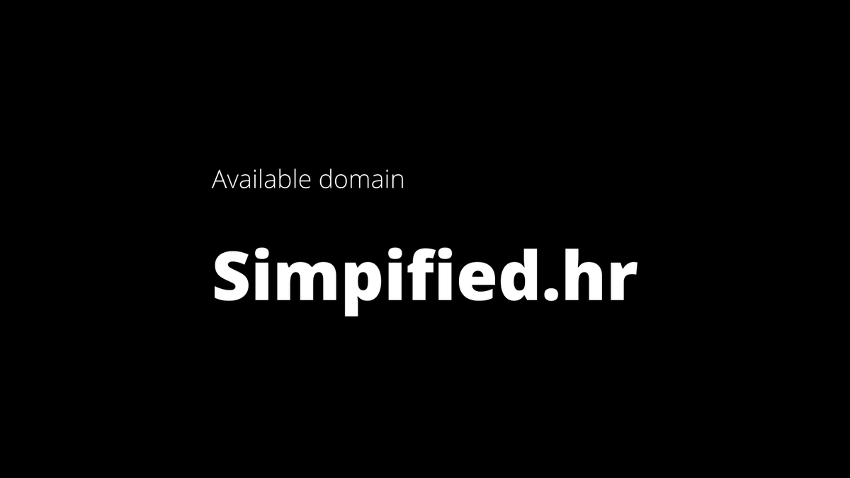 ishimHQ's tweet photo. Available domain name today "simplified"

#domains https://t.co/2nJ01man5e